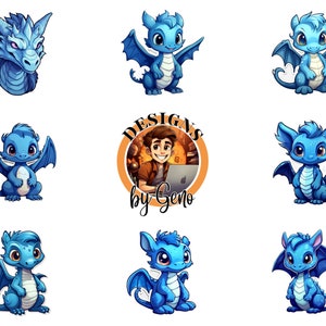 Blue Dragon Stickers