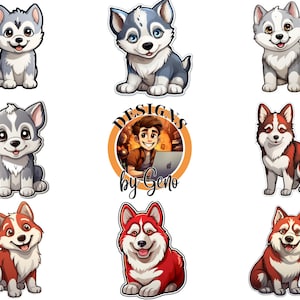 Siberian Husky Stickers