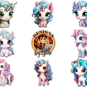 Stickers bébé licorne