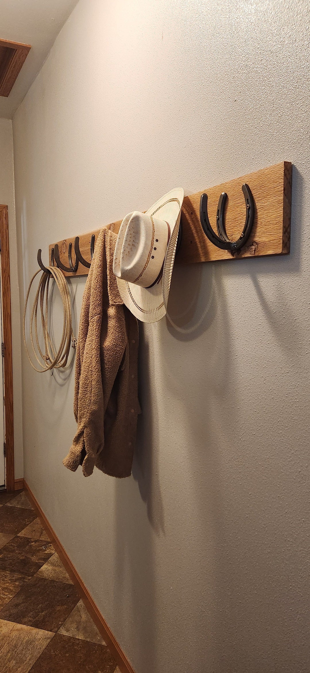 Horseshoe Coat Rack Etsy