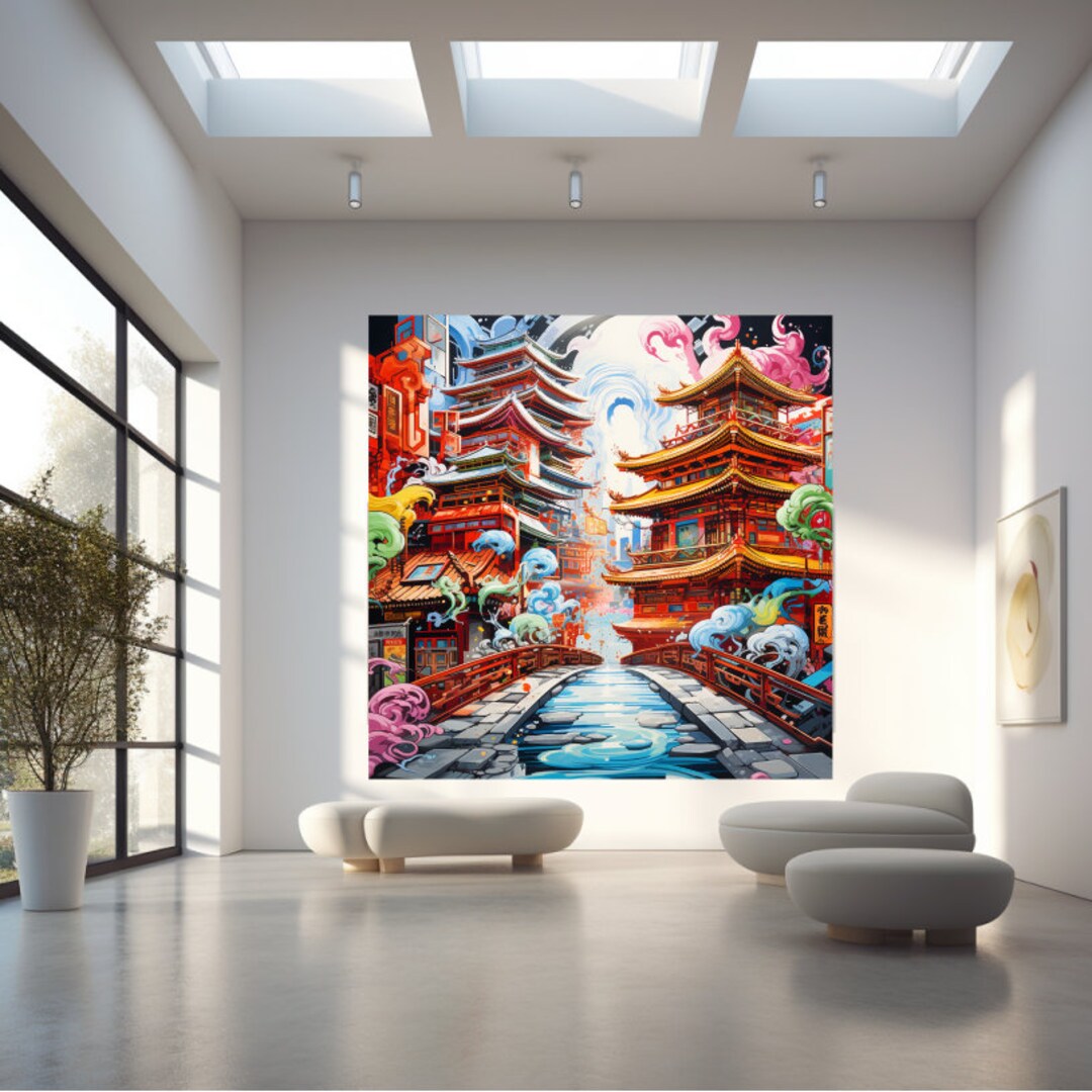 Urban Street Wall Art Street Painting Street Graffiti Art Etsy