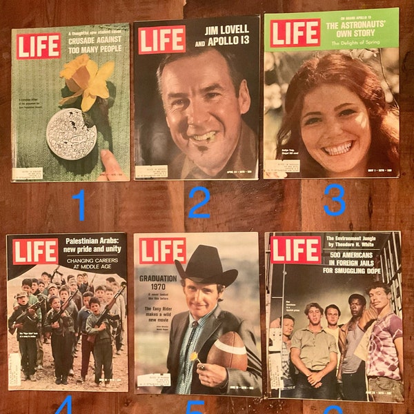 Variety of 30 Vintage Collectible 1970s Life Magazines - Pick Your Favorite!