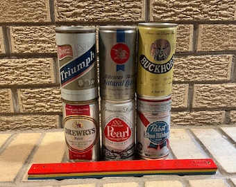 Lot of 6 Vintage Collectible Beer Cans - One Price For All!