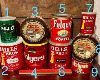 1950年代のフォルジャーズ コレクターズコーヒー缶 - Etsy 日本