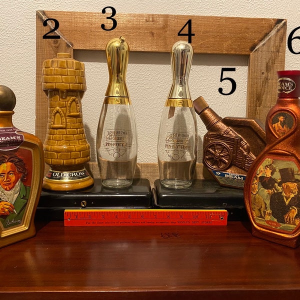 Vintage Jim Beam Bourbon Decanters from the 1960s and 1970s-Pick Your Favorite!