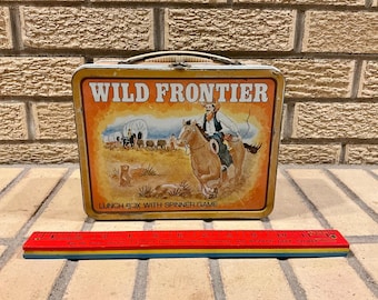 Lonchera térmica vintage coleccionable de Wild Frontier de 1977
