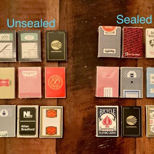 Vielzahl von Vintage Collectible Kasino und Werbespielkarten - Wählen Sie Ihren Favoriten! Kaufen Sie 3, erhalten Sie 1 zufälliges gratis!