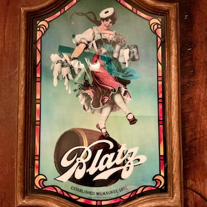 Vintage 1984 Blatz Brewery Lighted Beer Sign - Great Bar Piece!