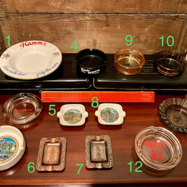 Vintage Collectible Advertising Ashtrays- Pick Your Favorite!