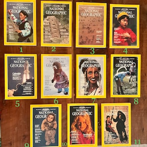 Variety of 11 Vintage 1980s National Geographic Magazines - Pick Your Favorite!