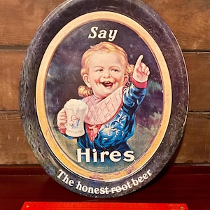Vintage 1970s Hires Root Beer Soda Tray - Rare Find!!