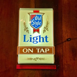 Vintage Heileman Old Style Beer “On Tap” Lighted Bar Sign - Rare Find!!