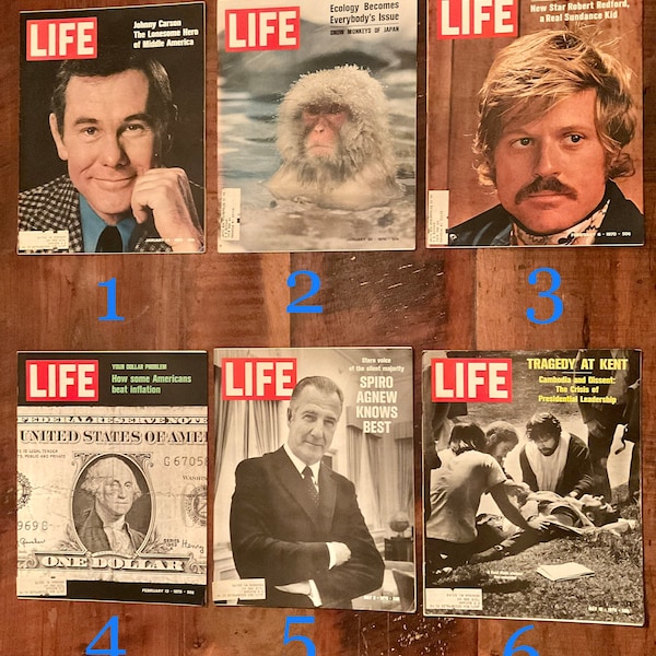 Variety of 30 Vintage Collectible 1970s Life Magazines - Pick Your Favorite!