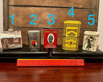 Vintage Collectible Decor Tin Canisters- Pick Your Favorite!