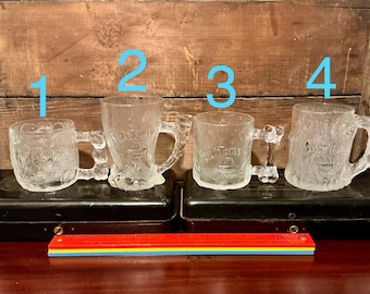 Vintage 1993 Flintstones McDonalds Glass Collectible Mugs - Pick Your Favorite!