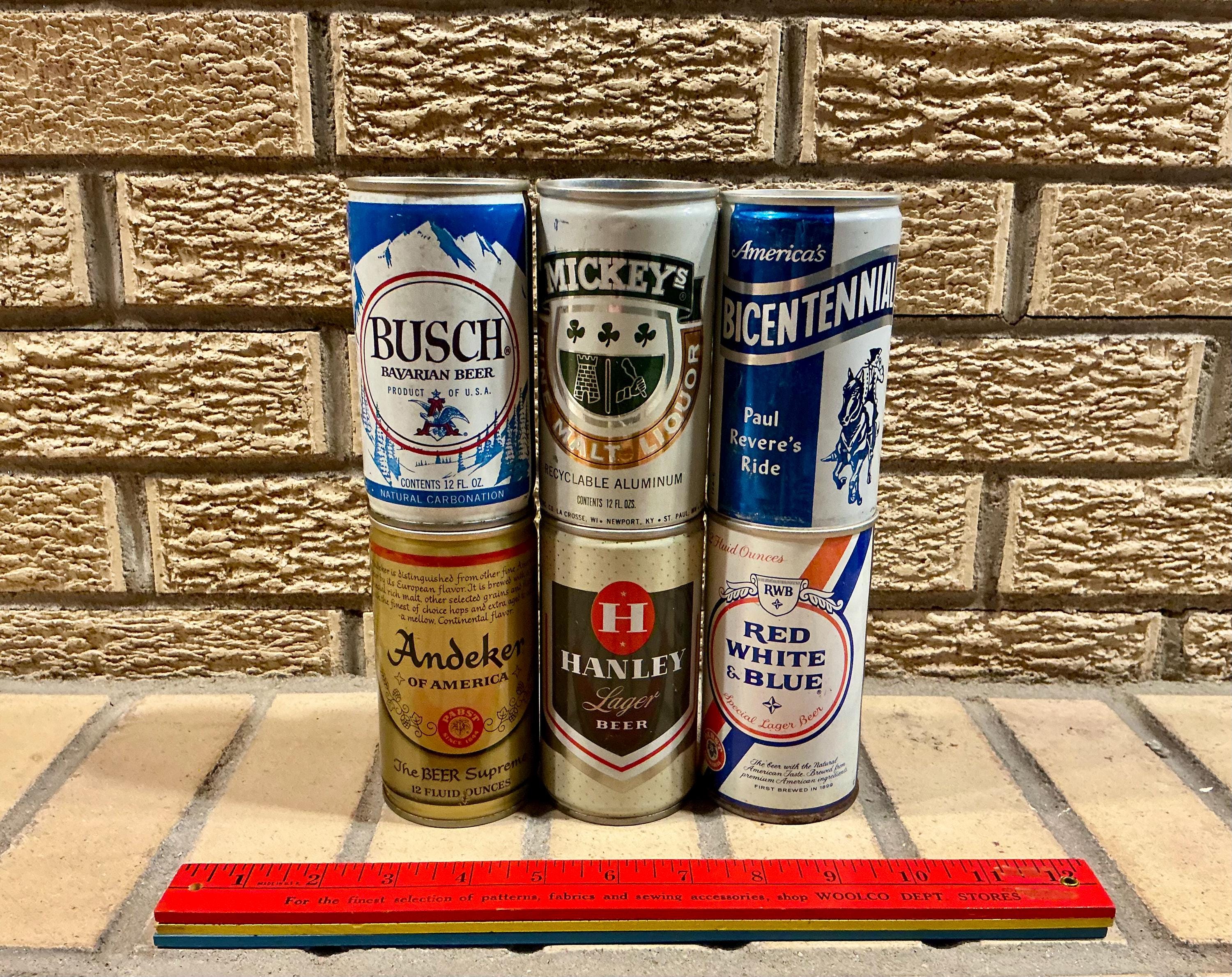 ビンテージのコレクター向けビール缶が勢ぞろい - すべて一律価格