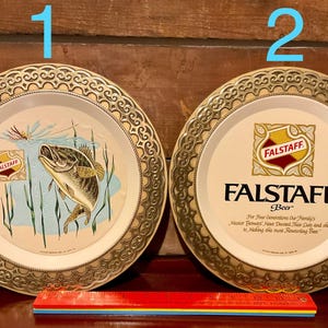 Vintage 1970s Falstaff Beer Decorative Plate Decor - Rare Find!