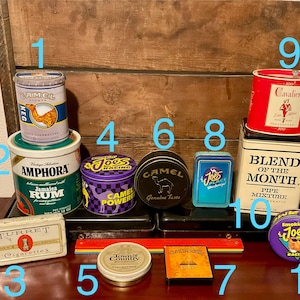 Boîtes métalliques à tabac à collectionner - Choisissez votre boîte préférée !