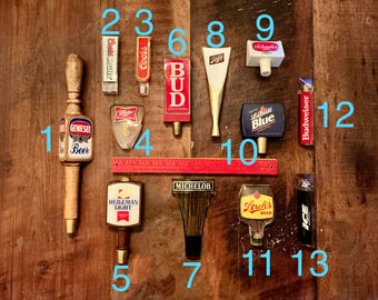 Vintage Collectible Beer Advertising Tap Handles - Rare Bar Pieces!