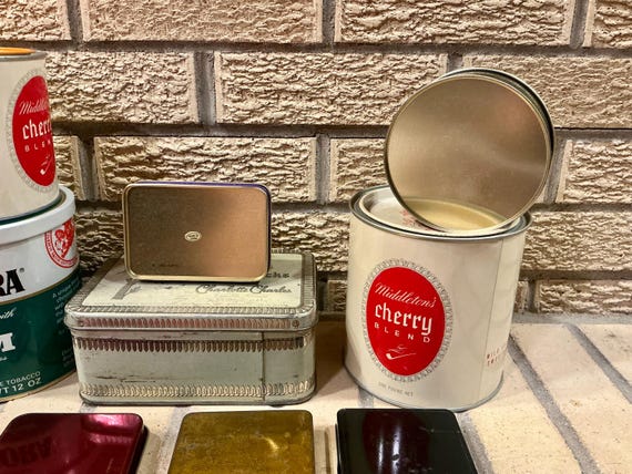 old cigarette tins for sale Collectible Tobacco Tin Canisters - Pick Your Favorite!