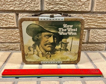 Boîte à lunch publicitaire How the West was Won, 1978, collection vintage