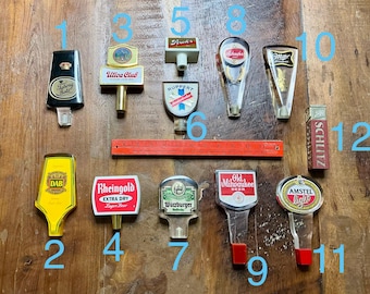 Vintage Collectible Beer Advertising Tap Handles - Rare Bar Pieces!