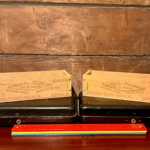 Vintage Wood Cheese Box - Wisconsin Ole ‘N Sharpe
