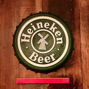 Vintage 1980s Heineken Beer Advertising Sign - Great Bar Piece!