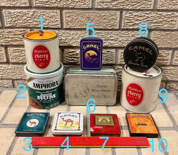 Collectible Tobacco Tin Canisters - Pick Your Favorite!