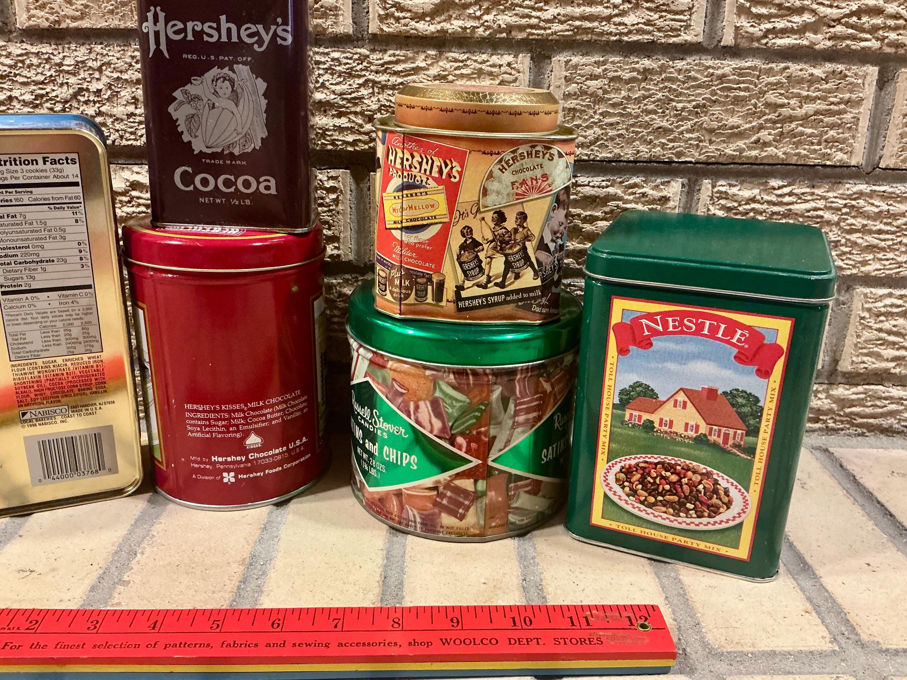 Variety of Vintage Collectible Tin Advertising Canisters. Pick