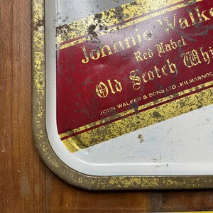 Johnnie Walker Red Label Scotch Metal Advertising Tray - Rare Find! image 4