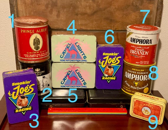 tobacco boxes for sale Collectible Tobacco Tin Canisters - Pick Your Favorite!