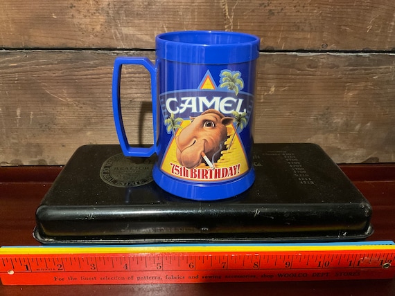 camel cigarettes coffee mug Vintage 75th Birthday 14 Oz Thermo-serv JOE CAMEL Cigarettes Restaurant Ware