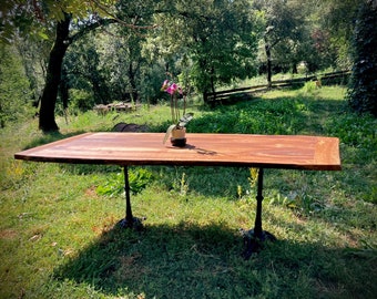 Solid wood table made in france