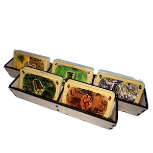 Kaarthouder Kolonisten van Catan Resource | Digitale download | Accessoire voor georganiseerd bordspel | SVG AI DXF Lightburn | Lasersnijder en graveur