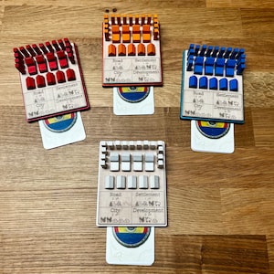 Organizador de piezas de juego de Catan, soporte para regalo de juego de mesa Los colonos de Catan, pieza de juego con recorte de tarjeta, archivo SVG AI DXF para cortadora y grabadora láser
