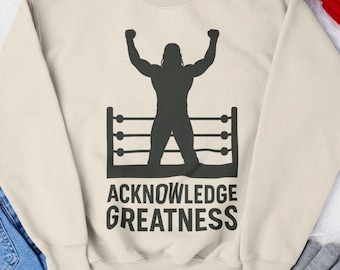 Wrestling Silhouette PNG: Acknowledge Greatness Graphic (Digital Download)