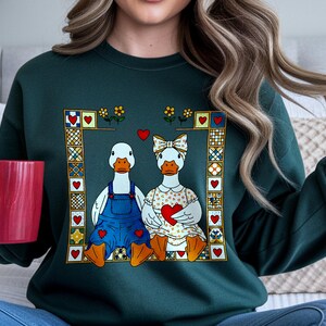 Vintage Goose PNG Clipart | Cottagecore Quilt Art (Digital Download) image 3