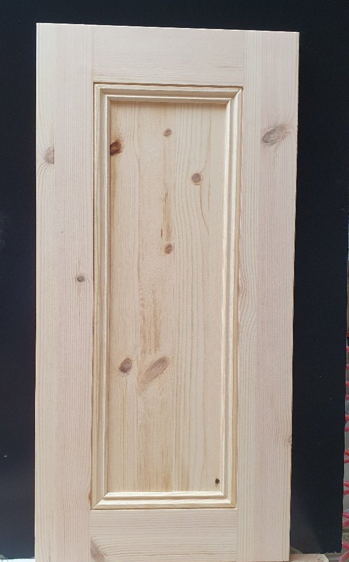 Bespoke Handmade Solid Pine Kitchen Door With Beaded Panel Ref 3 ...