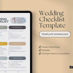 Mid Century Boho Wedding Planning Checklist