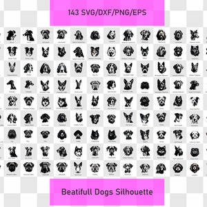 Dog Face Silhouette Bundle, Peeking Dog Svg, Peeking Dog Clipart, Dog Mom Svg, Peeking Dog Silhouette Svg For Cricut, Dog Portrait Svg