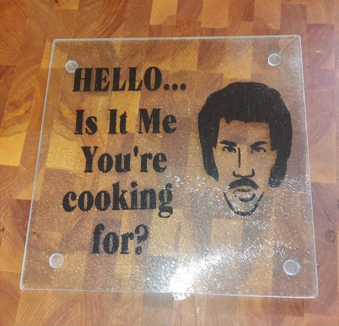 Glass Cutting Board/ Hot Plate/ Spoon Rest/ Lionel Richie Etsy