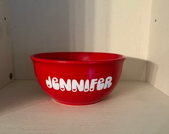 Personalized cereal bowl, Cereal lover gift