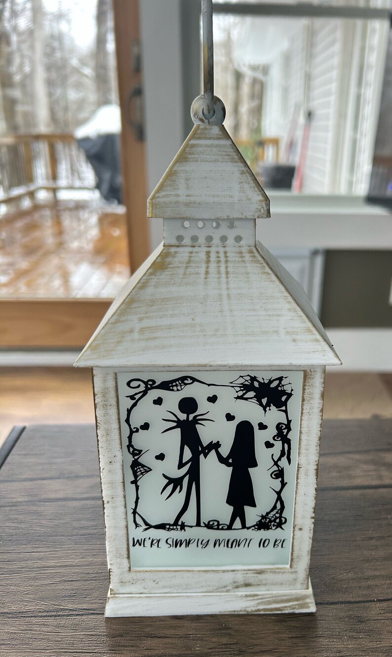 Lantern/ Night Light/ A Nightmare Before Christmas/ Jack and Sally Etsy