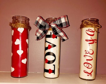 Candle custom/ Personalized/ tall candle/ Valentine's candles