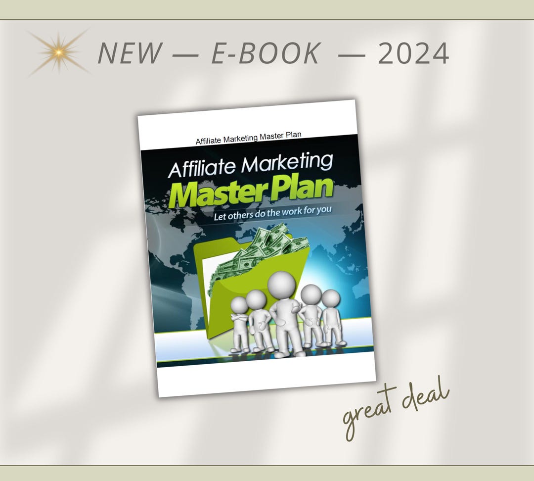 Affiliate Marketing Master Plan E-book | Plus Plr Digital Product ...