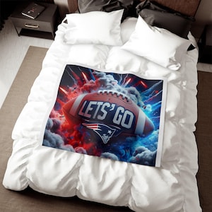 New England Patriot fotbollshjälmfilt patriotisk lagsporter.