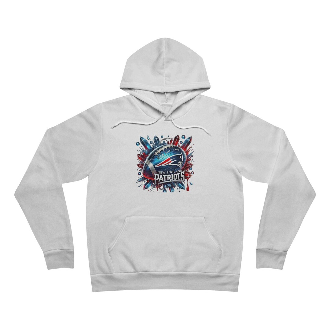 New England Patriots Football Helmet Hoodie | American Flag Splash ...