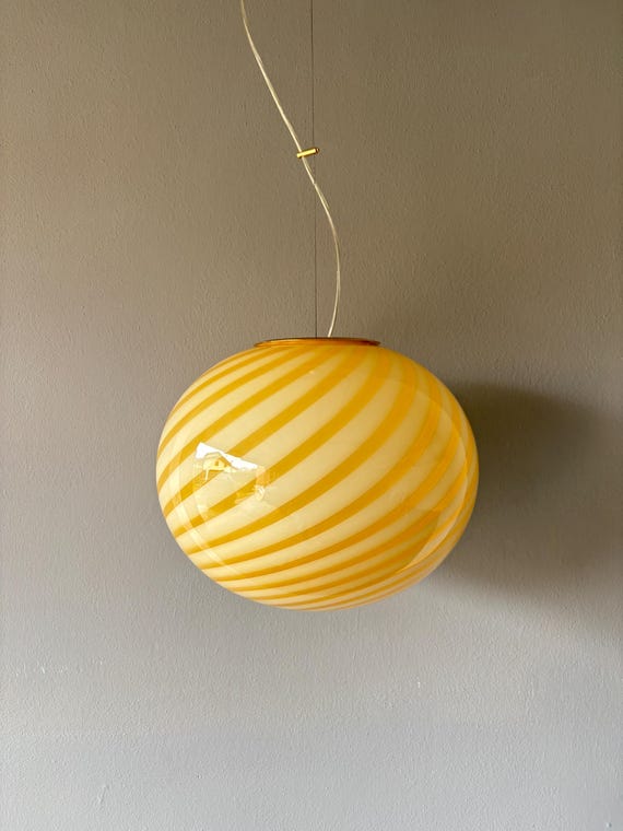 lampadario rigadin in vetro di MURANO lampada - realizzata a mano dai maestri vetrai di Murano