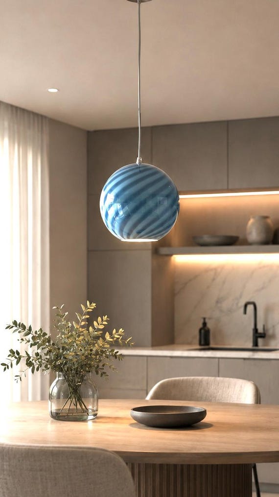 ACQUARIUS ceiling 20 by la MURRINA, lampadario, vetro swirl rigadin Murano, vintage 90s, non usata, silver frame
